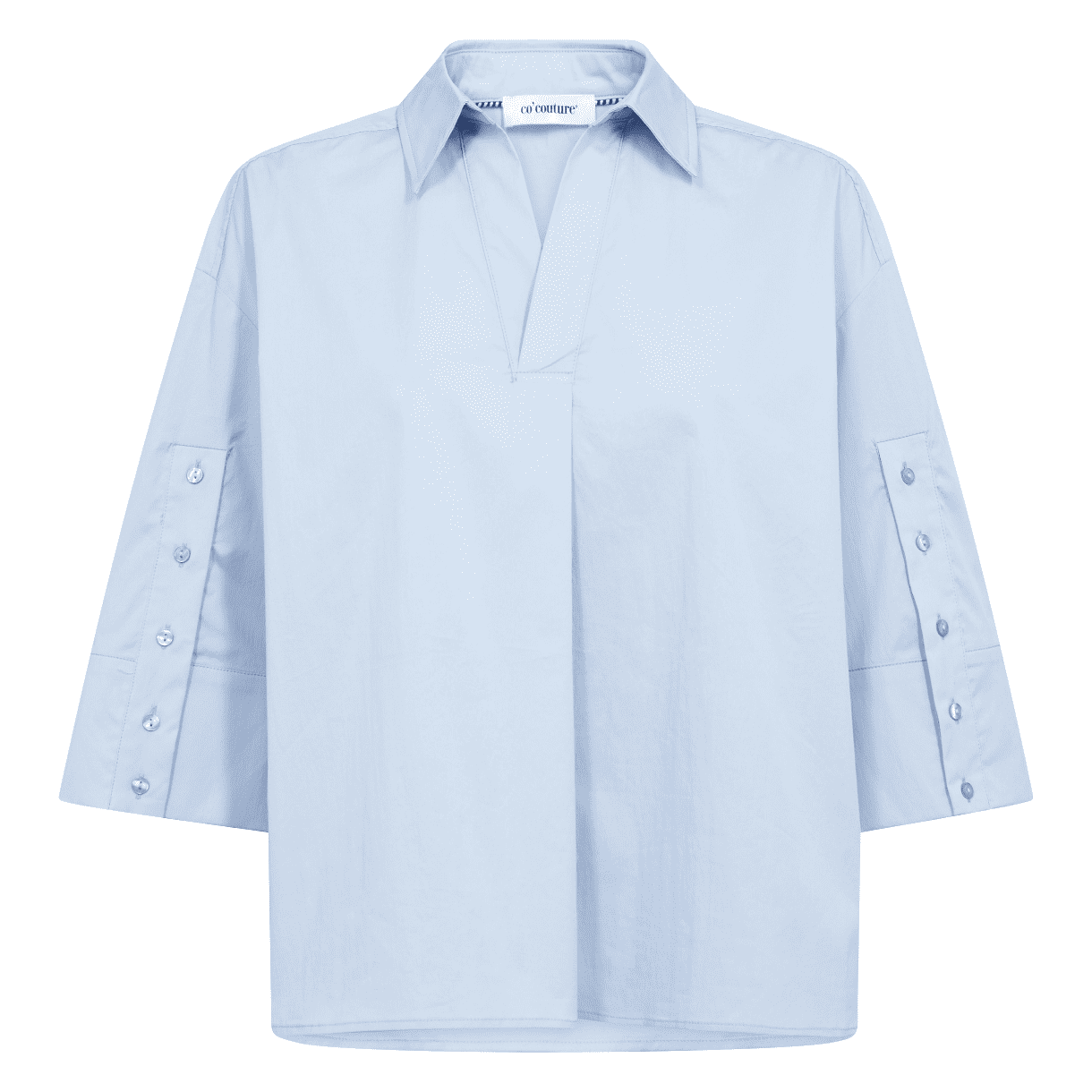 Co'couture Bluse - PoppyCC V-Blouse - Pale Blue M