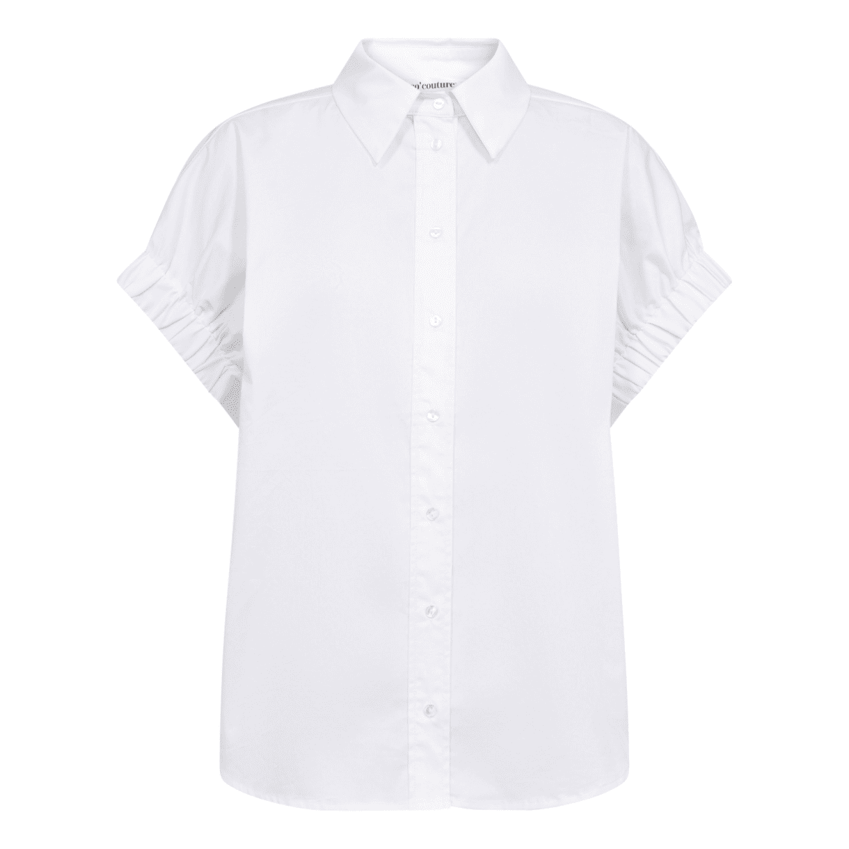 Co'couture Skjorte - PoppyCC Elastic Cuff SS Shirt - White S