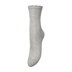 Becks�ndergaard Str�mper - Leofa Cotta Sock - Light Grey Melange