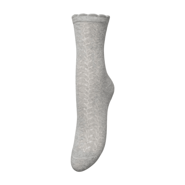 Becks�ndergaard Str�mper - Leofa Cotta Sock - Light Grey Melange