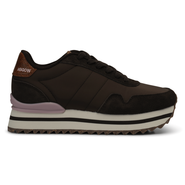 Woden Sneakers - Nora ||| Leather Plateau - Chocolate