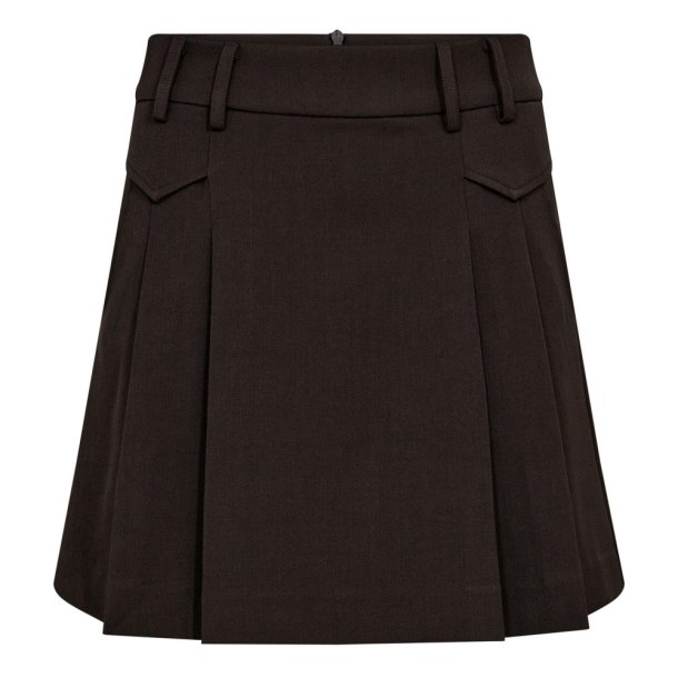 Co'couture Nederdel - LunaCC Pocket Mini Skirt - Dark Brown