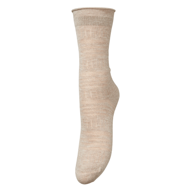 Becksöndergaard Strmper - Lucretia Wola Socks - Dark Beige Melange