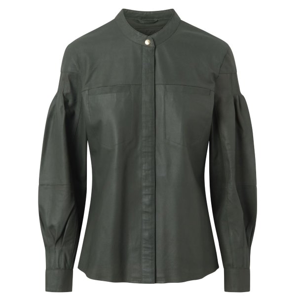 Depeche Skjorte - Leather Shirt - Forest Green