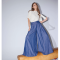 Co'couture Bukser - AbiolaCC Skirt Pant - Denim Blue