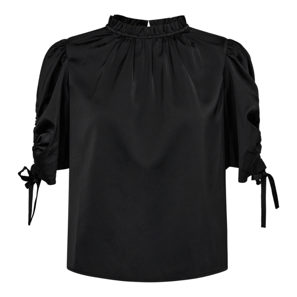 Co'couture Bluse - AdnaCC Puff Blouse - Black