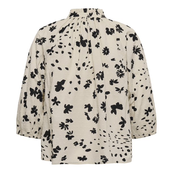 Part Two Bluse - AlettaPW Blouse - Black Dot Flower Print