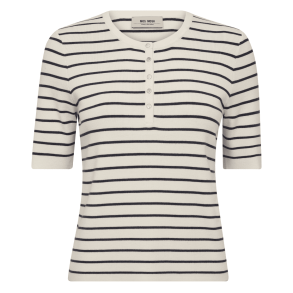 Mos Mosh T-shirt - MMAliz Caliz Stripe SS Knit - India Ink