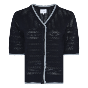 La Rouge Top - Alma S/S Cardigan - Navy