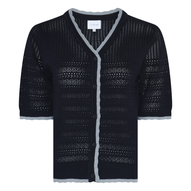 La Rouge Top - Alma S/S Cardigan - Navy