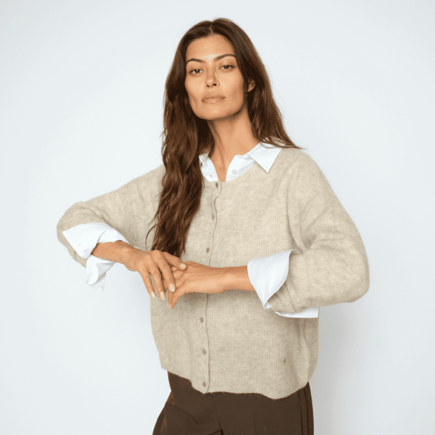 Mos Mosh Strik - MMAlmine Knit Cardigan - Feather Gray
