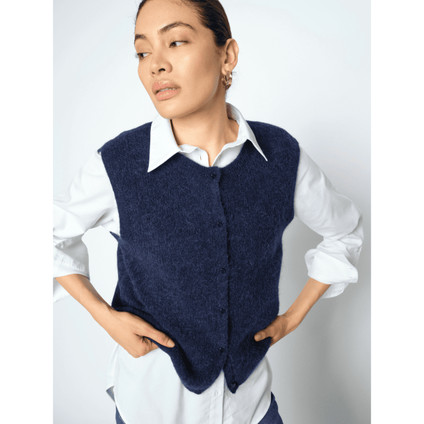 Mos Mosh Strik - MMAlmine Thora Knit Vest - Maritime Blue