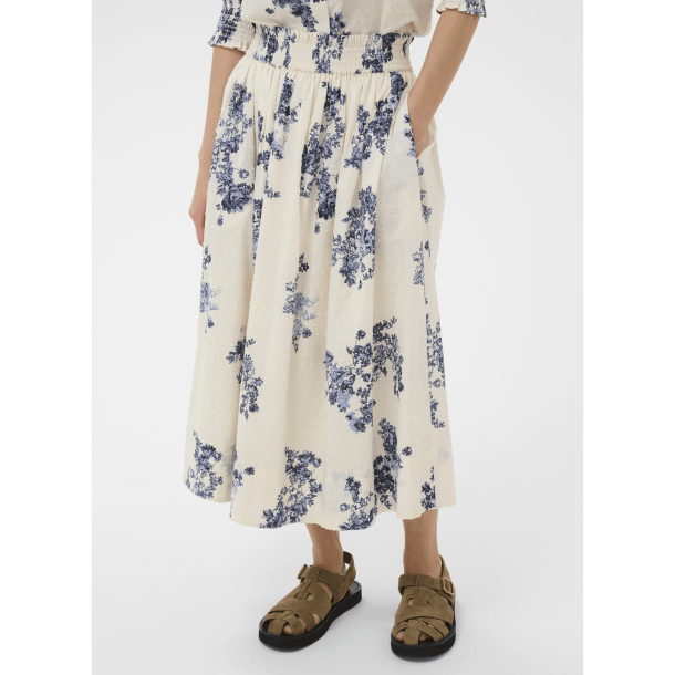 Part Two Nederdel - AmaiaPW Skirt - Blue Shadow Flower Print