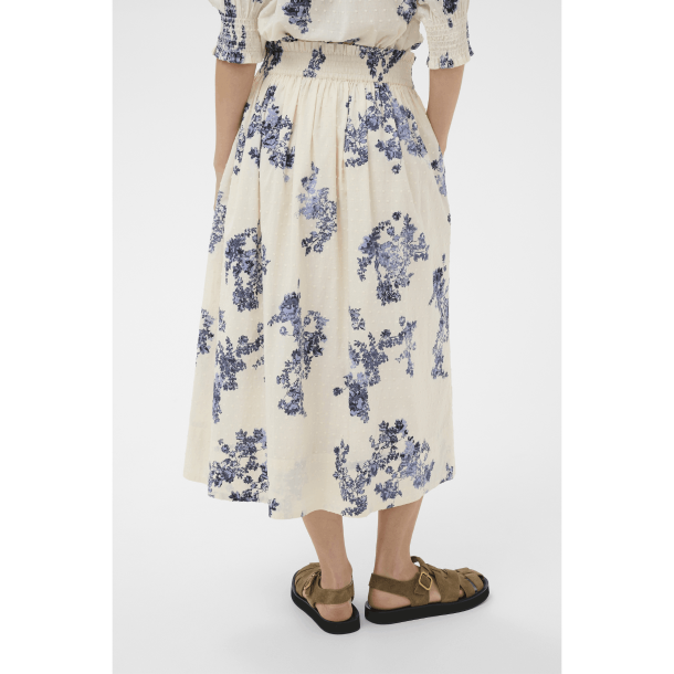 Part Two Nederdel - AmaiaPW Skirt - Blue Shadow Flower Print