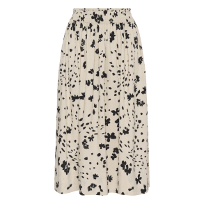 Part Two Nederdel - AmaiaPW Skirt - Black Dot Flower Print