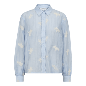 Co'couture Skjorte - AmeliaCC Emb Shirt - Pale Blue