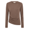 Mos Mosh T-shirt - MMAmi O-LS Draped Tee - Delicioso