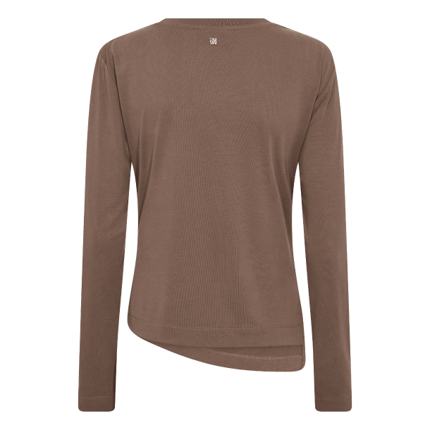 Mos Mosh T-shirt - MMAmi O-LS Draped Tee - Delicioso