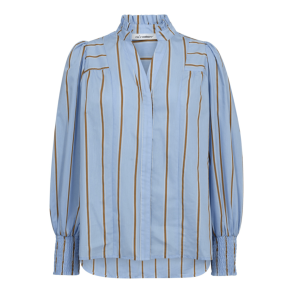 Co'couture Skjorte - AmoraCC Stripe V-Shirt - Pale Blue