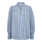 Co'couture Skjorte - AmoraCC Stripe V-Shirt - Pale Blue