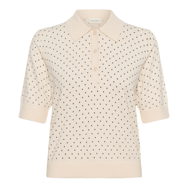 Part Two Strik - AnettiPW Pullover - Dark Navy Dot Print