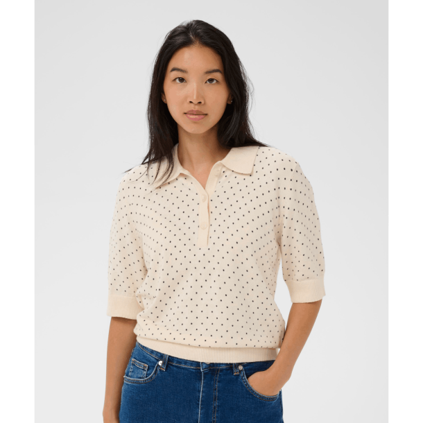 Part Two Strik - AnettiPW Pullover - Dark Navy Dot Print