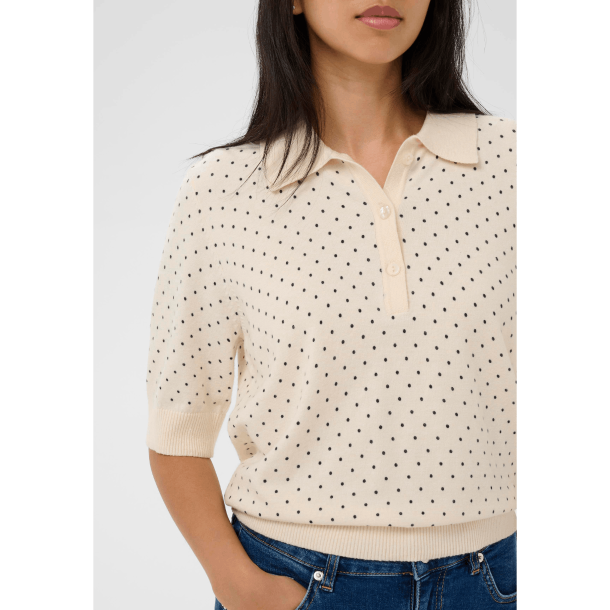 Part Two Strik - AnettiPW Pullover - Dark Navy Dot Print