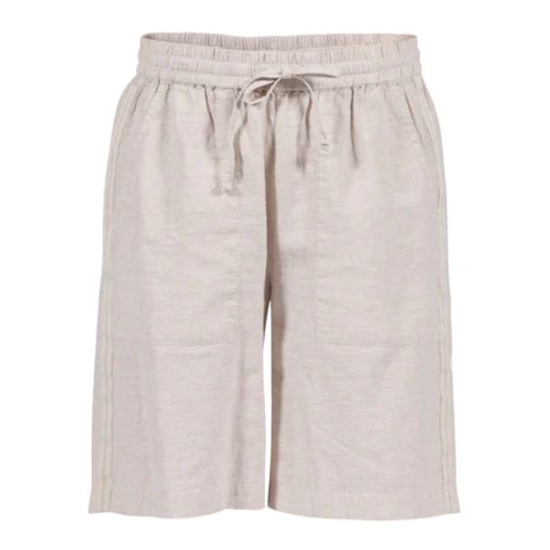 Blue Sportswear Shorts - Antonie Cotton/Linen Shorts - Chalk Melange