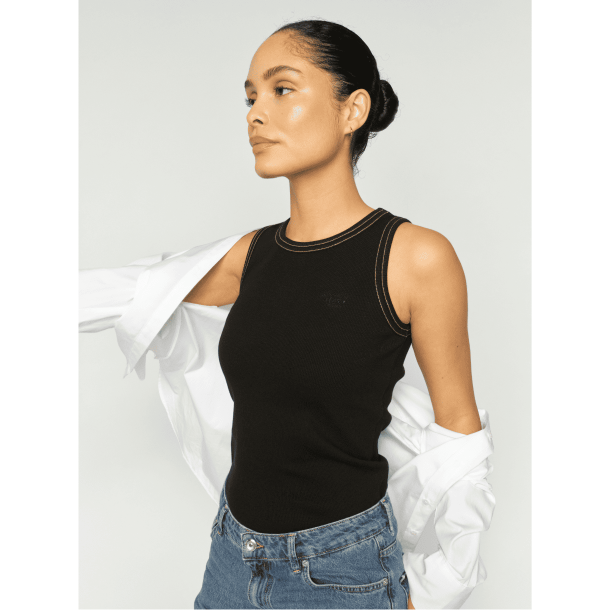 Mos Mosh Top - MMAra Rib Tank Top - Black