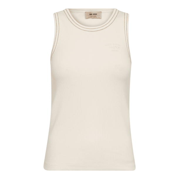 Mos Mosh Top - MMAra Rib Tank Top - Ecru