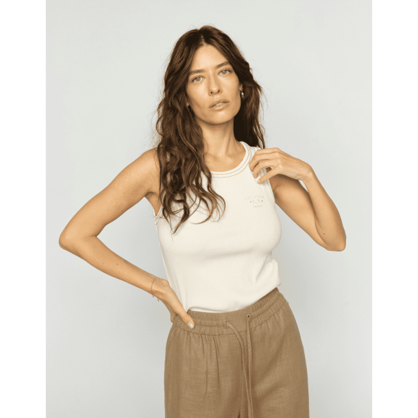 Mos Mosh Top - MMAra Rib Tank Top - Ecru