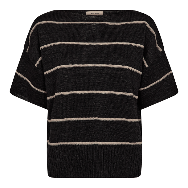 Mos Mosh Strik - MMArlen Paper SS Knit - Black