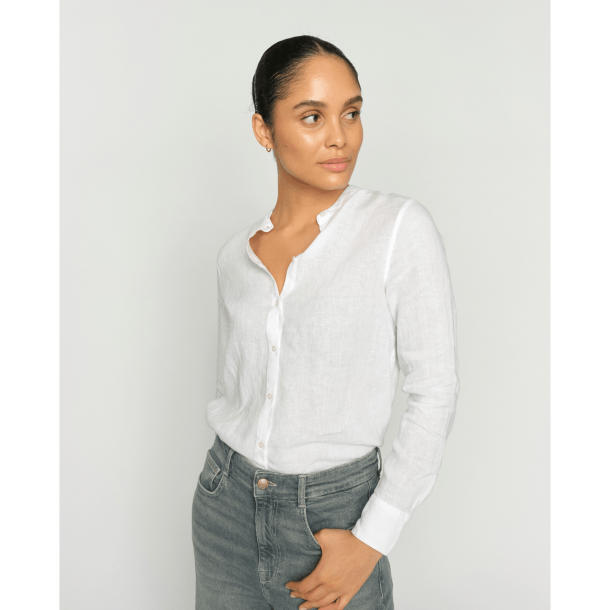 Mos Mosh Bluse - MMArtina Linen Shirt - White