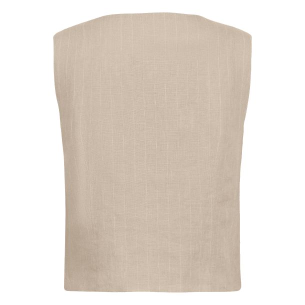 Part Two Vest - AzaniaPW Waiscoat - Neutral Pinstripe