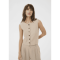 Part Two Vest - AzaniaPW Waiscoat - Neutral Pinstripe