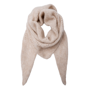 Black Colour T�rkl�de - BCDell Knitted Mini Scarf - Natural