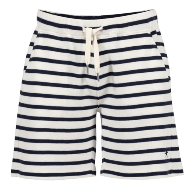 Blue Sportswear Shorts - Barbara Bermudas - Ecru w/New Navy