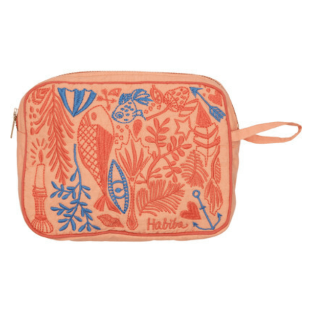 Habiba Bibi Toiletry Bag - Salmon