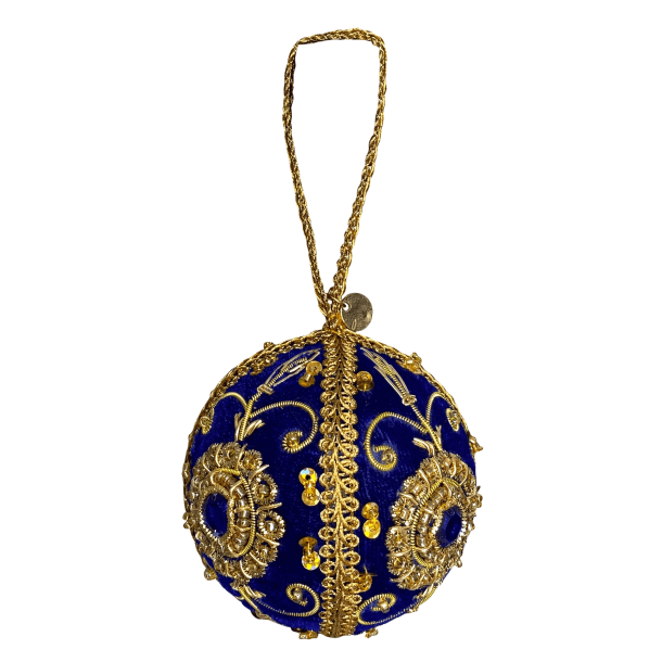 Black Colour Julepynt - BCVelvet Ball Christmas Ornament - Blue