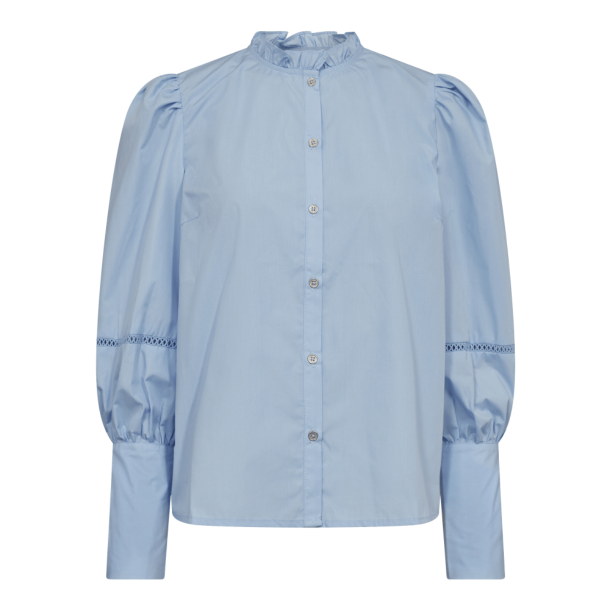 Co'couture Skjorte - BonnieCC Lace Sleeve Shirt - Pale Blue