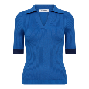 Co'couture T-shirt - BonnyCC Polo SS Knit - Blue