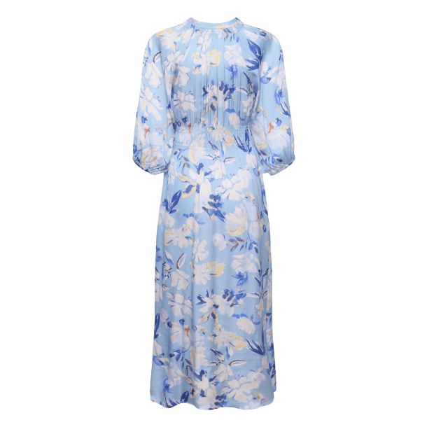 Part Two Kjole - BoraPW Dress - Blue Watercolor Flower Print