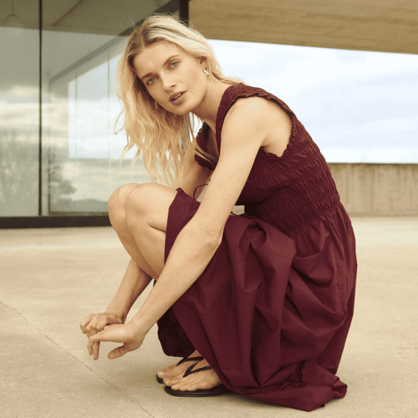Part Two Kjole - BorgnettePW Dress - Burnt Russet