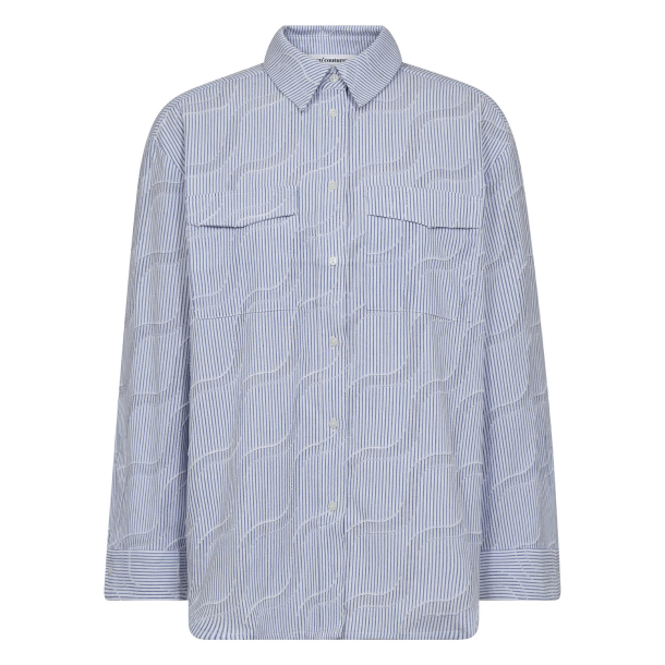 Co'couture Skjorte - BradyCC Wave Shirt - Pale Blue