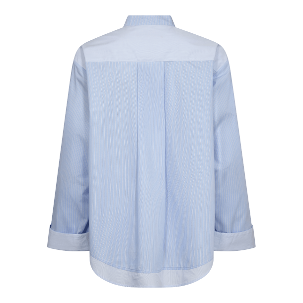 Mos Mosh Skjorte - MMBronwyn Stripe Shirt - Brunnera Blue