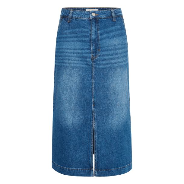 Part Two Nederdel - CaliaPW Skirt - Medium Blue Denim