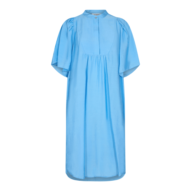 Co'couture Kjole - Callum Volume SS Dress - Clear Blue