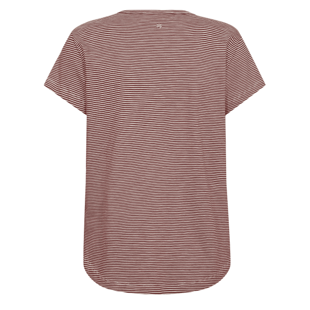 Mos Mosh T-shirt - MMCamp O-SS Stripe Tee - Cowhide