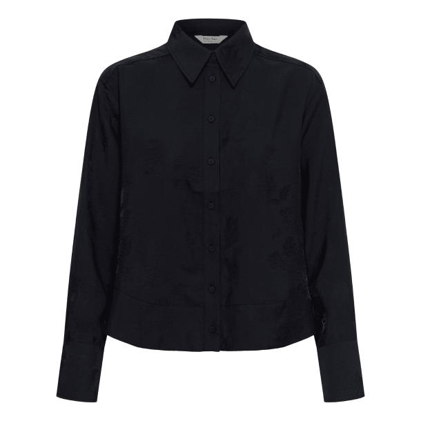 Part Two Skjorte - CarollaPW Shirt - Dark Navy Jaquard Flower