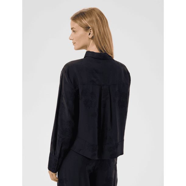 Part Two Skjorte - CarollaPW Shirt - Dark Navy Jaquard Flower